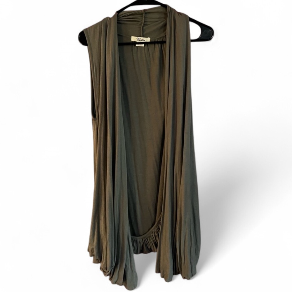 Katie Army Green Bubble Style Vest, S